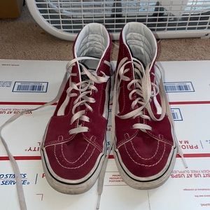 Maroon hightop vans